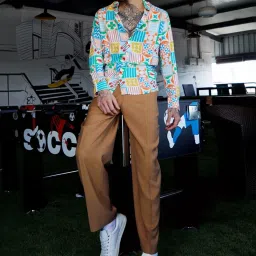 Campus Sutra Multicolored Regular Fit Printed Shirt image 3