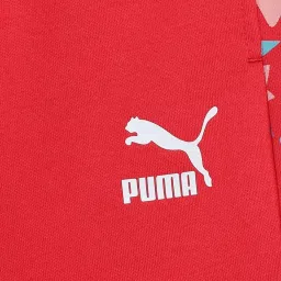 Puma Kids T7 Red Cotton Printed Shorts image 3