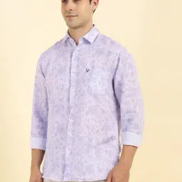 Allen Solly Purple Slim Fit Printed Shirt image 3