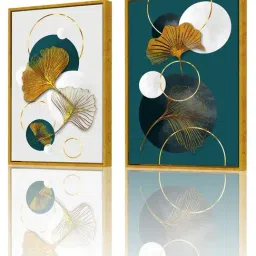 Art Street White Canvas Leaf Wall Art - Set of 2 image 2