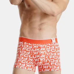 FCUK Multi-Color Cotton Blend Typography Trunks Pack of 2 image 3