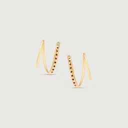 Mia by Tanishq 14KT Gold Galactic Spin Hoop Earrings Gold- 2.365 g image 2