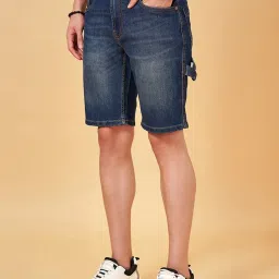 Sf Jeans By Pantaloons Blue Tint Regular Fit Denim Shorts image 3