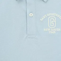 Gant Boys Blue Pure Cotton Printed T-Shirt image 3