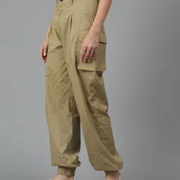 Kotty Brown Regular Fit High Rise Joggers image 3