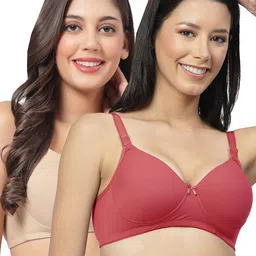SHYAM SONS FLAIR Pack Of 2 Full Coverage Lightly Padded T-shirt Bra image 5