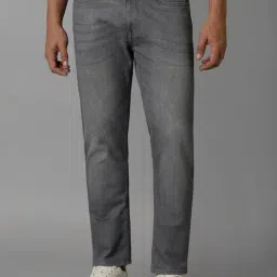Louis Philippe Grey Cotton Regular Fit Jeans-picture-15