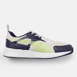 Puma Men White & Navy Blue C-Block Sneakers image 3