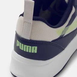 Puma Men White & Navy Blue C-Block Sneakers image 4