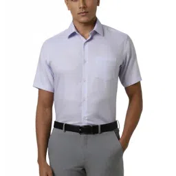 Van Heusen Purple Regular Fit Texture Shirt-picture-19