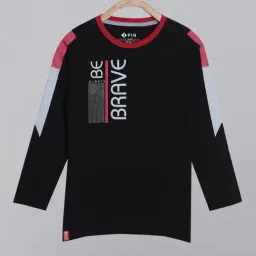 3PIN Boys Black Cotton Printed T-Shirt-picture-34