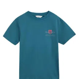 Gant Kids Blue Solid T-Shirt-image-10