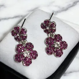 R A Enterprises Silver-Plated Stones Studded Jewellery Set image 3