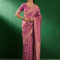 SHADOW & SAINING Woven Design Zari Banarasi Saree-picture-39