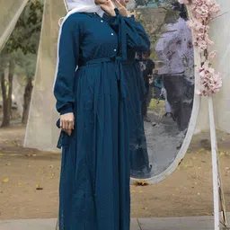 SARINKU Puff Sleeve Georgette Fit & Flare Maxi Dress image 3