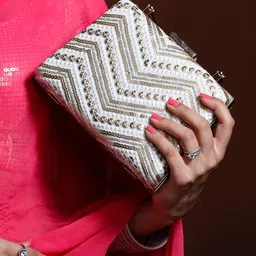 HORRA Women Embroidered Fabric Box Clutch-picture-36