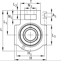 KOYO Radial Insert Housing Unit, Inner Dia 35 mm, Length 129 mm, Width 43 mm, UCT207-20J image 2