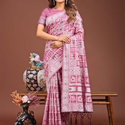 DIVASTRI Woven Design Linen Blend Saree-picture-38