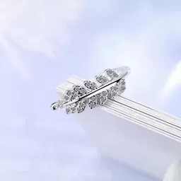 Teeragaj Stone Studded Leaf Finger Ring image 2