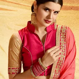 KALINI Woven Embroidered Pure Chiffon Heavy Work Patola Saree image 2