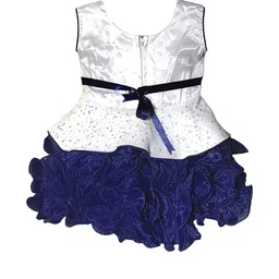 dress collection Baby Girls Midi/Knee Length Festive/Wedding Dress (Blue, Sleeveless)Nice Dress image 2
