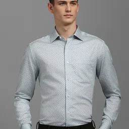 Louis Philippe Men Classic Spread Collar Textured Cotton Formal Shirt-picture-42