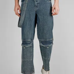 COSMIC Men Relaxed Straight Leg Straight Fit Cargos Trousers-picture-36