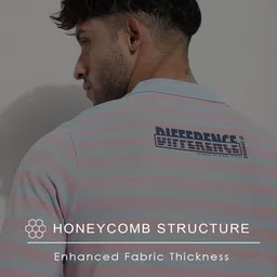 Difference of Opinion Men Striped Polo Collar Pockets T-shirt image 2