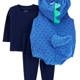 carter's Carters Dinosaur Costume with 100% Cotton T-Shirt & Pant - Blue image 2