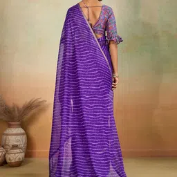 all about you Leheriya Pure Chiffon Saree image 5