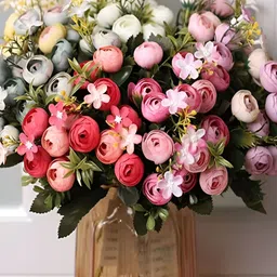 Art Street Pink 1 Pieces Camellia Artificial Flower image 1