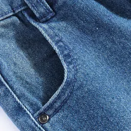 Babyhug Full Length Denim Washed Jeans with Stretch - Blue image 3