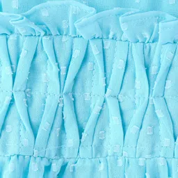 Babyhug Rayon Woven Full Sleeves Printed Top - Light Blue image 3