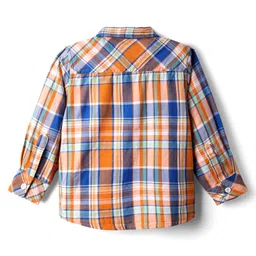 Babyhug Cotton Knit Full Sleeves Checkered Shirt- Multicolor image 3
