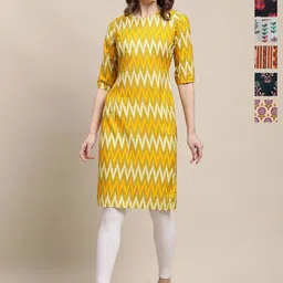7Threads Women Pack Of 6 Ethnic Motifs Printed Daily Straight Kurtas-picture-35