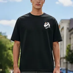 SZN Men Printed Drop-Shoulder Sleeves Oversized T-shirt-image-72