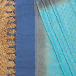 Soch Blue Poly Silk Printed Dupatta image 3