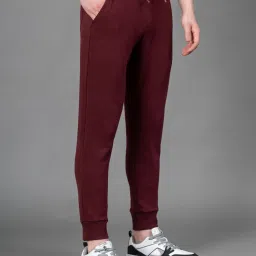 Red Tape Maroon Regular Fit Solid Joggers image 3