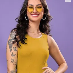 FBAR Women Pack of 2 Cotton Ribbed Tank Crop Top-picture-41