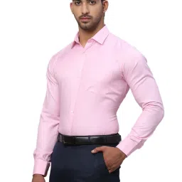 Park Avenue Pink Slim Fit Texture Shirt image 3
