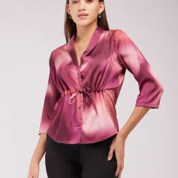 Fablestreet Maroon Printed Top-image-3