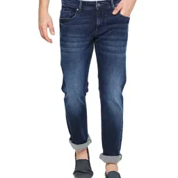 Basics Blue Skinny Fit Lightly Washed Jeans-picture-34