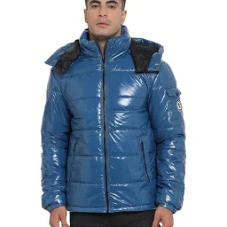 Red Tape Blue Full Sleeves Hooded Jacket-image-63