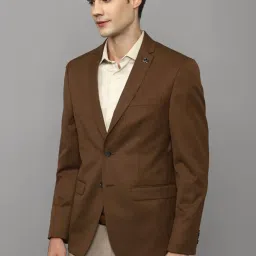 Allen Solly Brown Slim Fit Blazer image 3