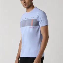 Van Heusen Blue Slim Fit Printed T-Shirt image 3