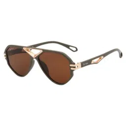 Ted Smith Brown Aviator UV Protection Unisex Sunglasses-image-7