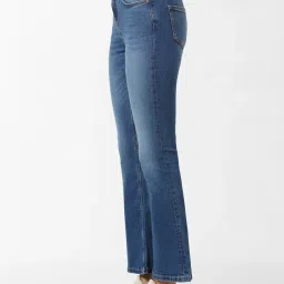 Only Blue Cotton Flared Fit Mid Rise Bootcut Jeans image 3