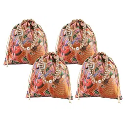 Kuber Industries 4 Pcs Potli Bag For Women & Girls Printed Potli Clutch-image-89