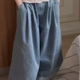 LULU & SKY Girls Wide Leg High-Rise Slash Knee Jeans-picture-26