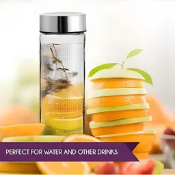 CROCO JAR Transparent Single Glass Solid Water Bottle image 2